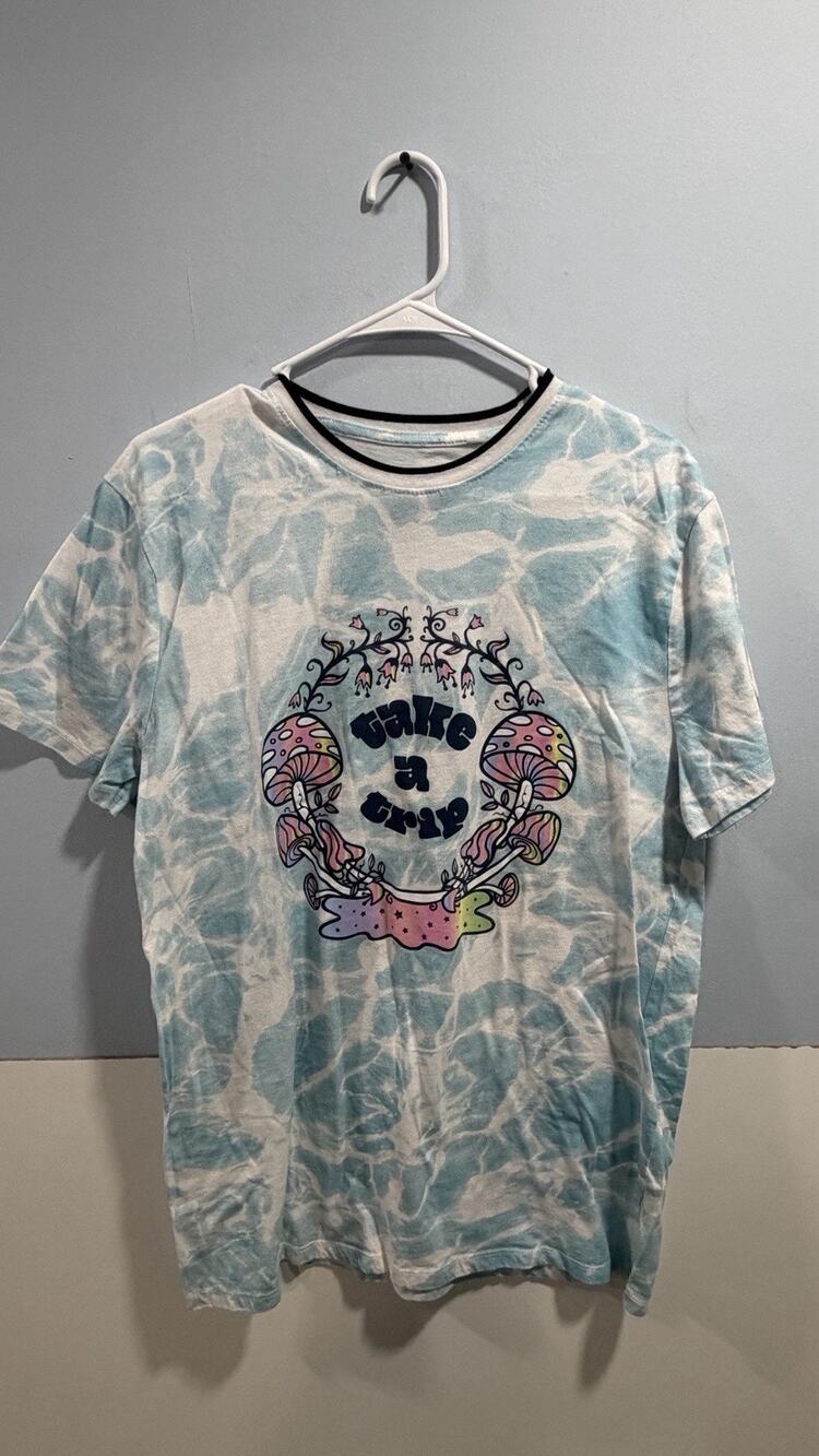 Original Gravity Men’s Shirt Size L Psychedelic Take A Trip Art Tye Dye